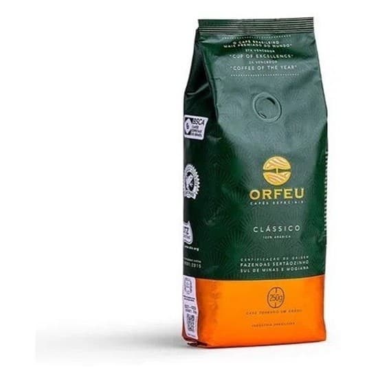 Kit com 5 Café em Grãos Orfeu Clássico 250g