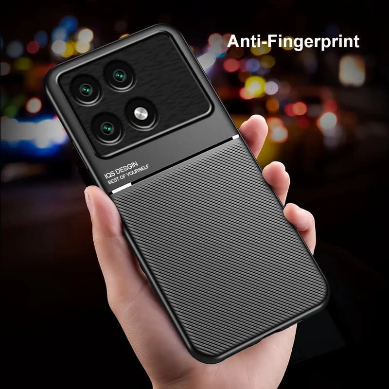 Capa de Couro PU Magnética Para Xiaomi Poco X6 Pro Capa Suporte Do Carro Luxo Proteção De Silicone Caso Do Telefone Para