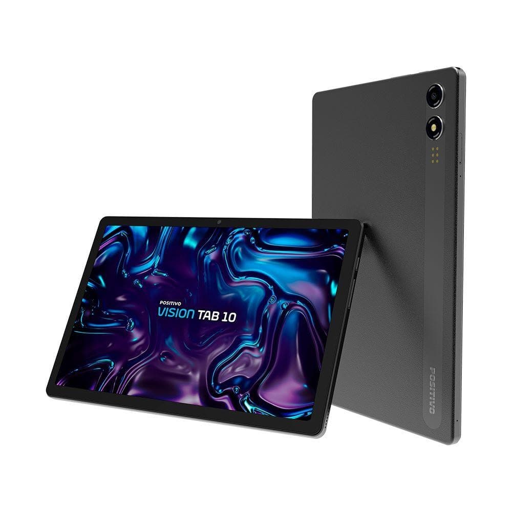 Tablet Positivo Vision Tab 10 4GB RAM 128GB – Octa-Core Android 13 Wi-Fi 4G – Tela 10,1" HD IPS  – Preto