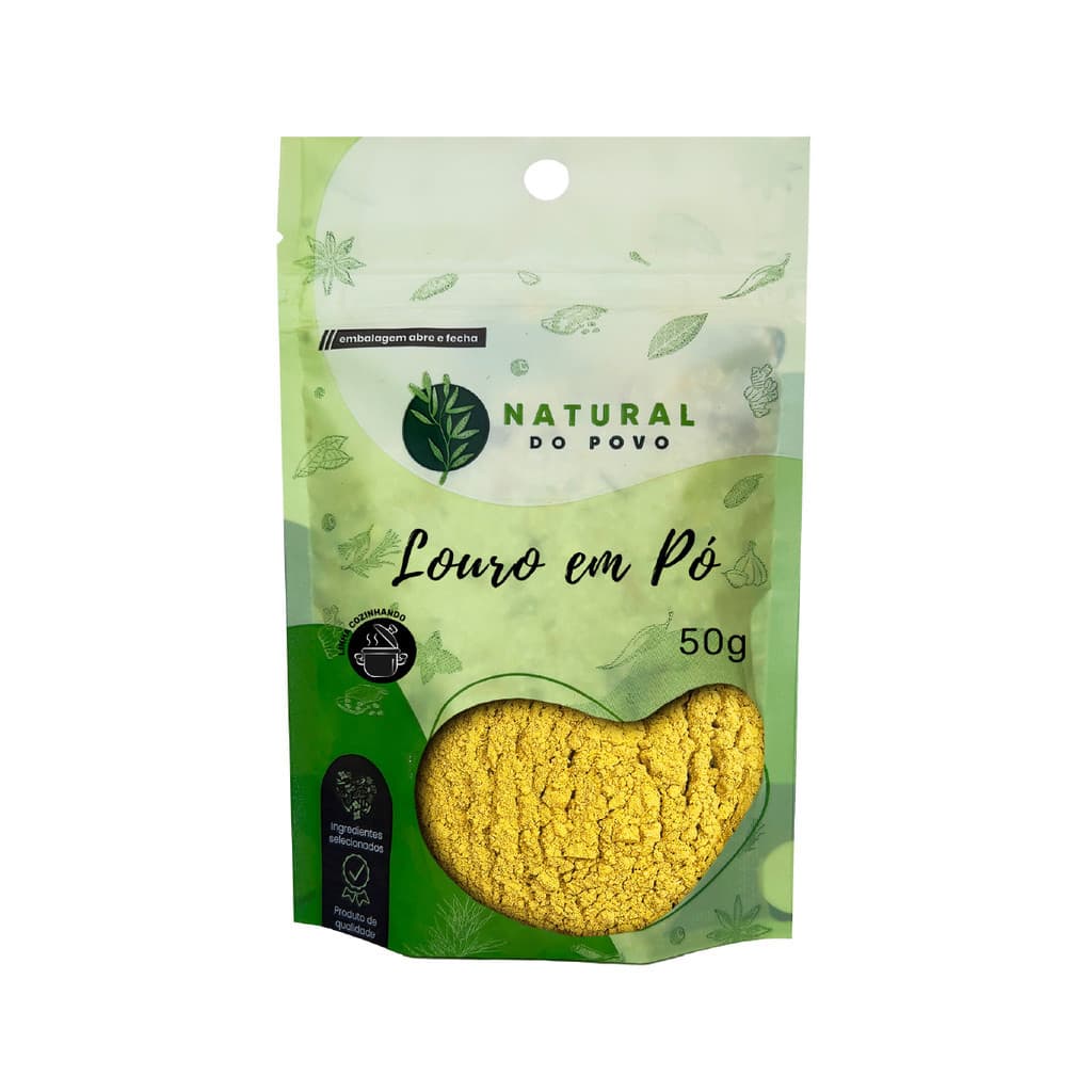 Louro em Pó Tempero Gourmet Ingredientes Secionados Premium 50g