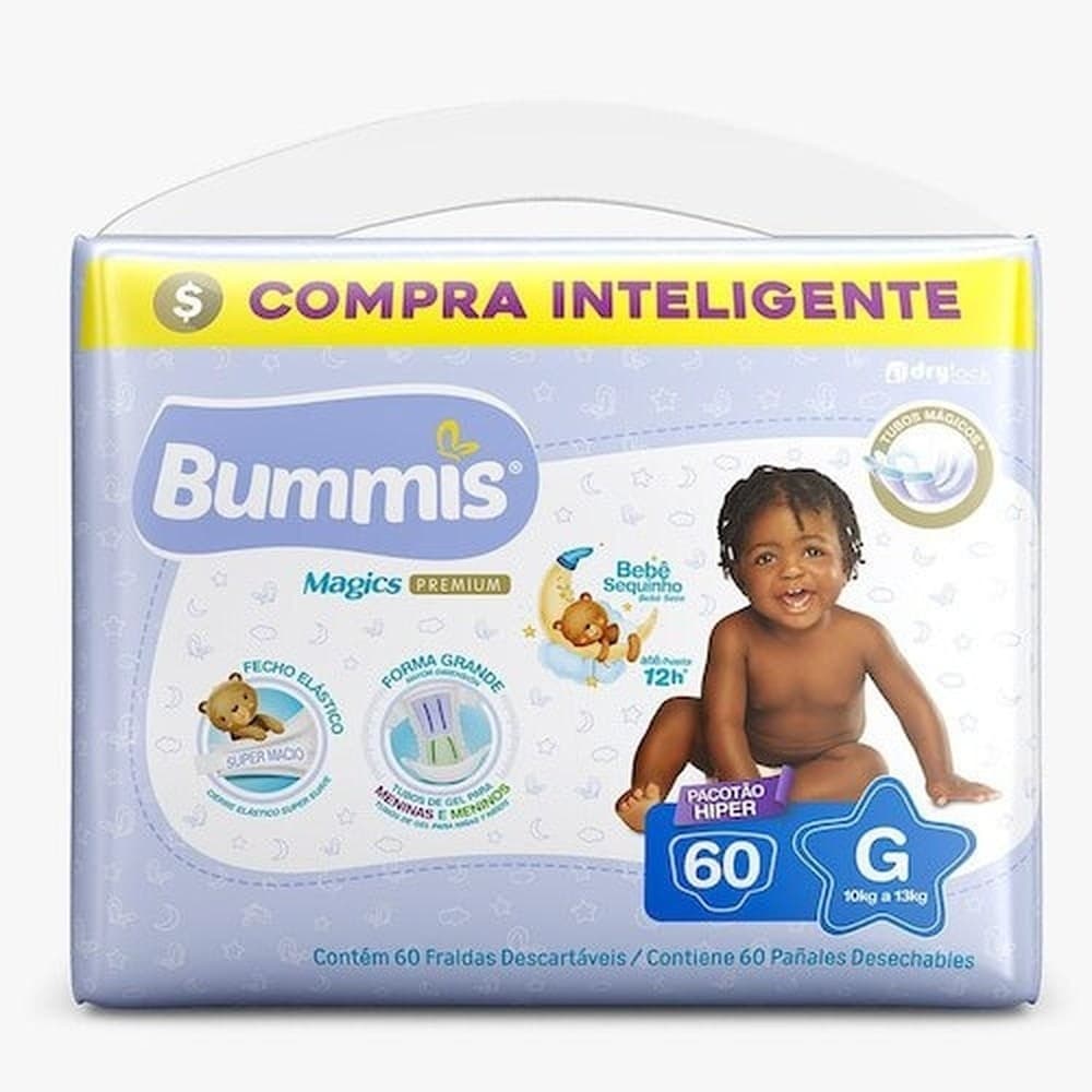 Fralda Bummis Hiper Pacotão G c/60