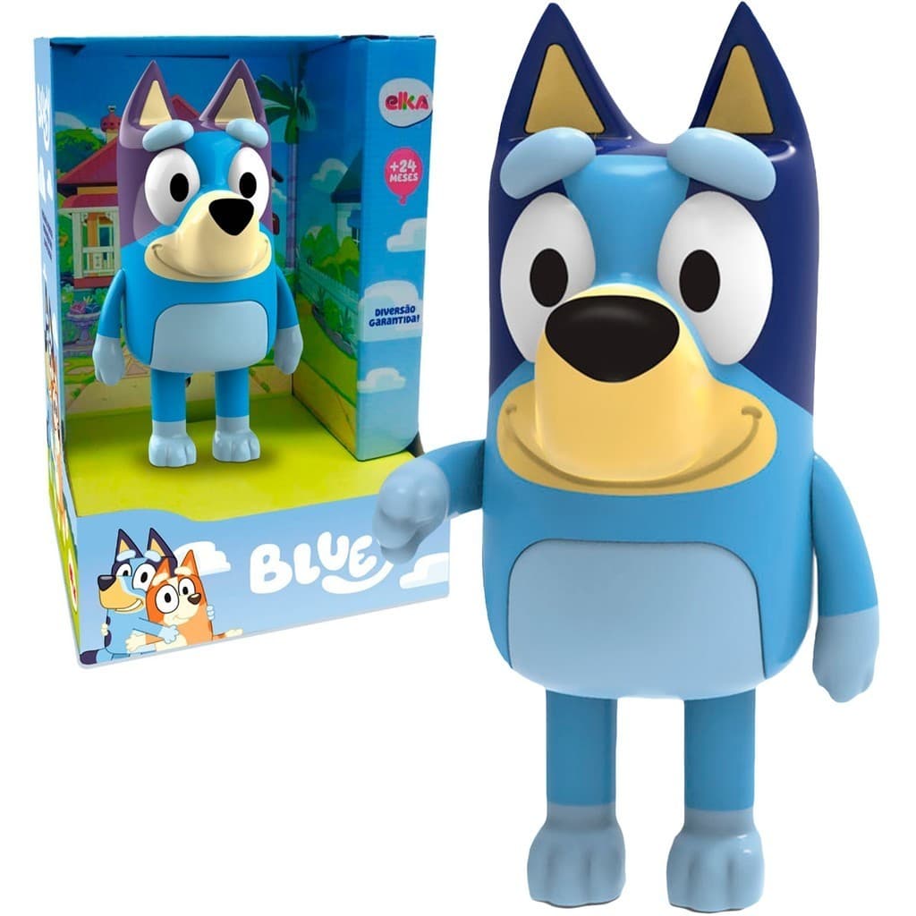 Bluey Cachorrinha Azul Brinquedo Infantil Boneca Articulada Para Crianças - Elka Brinquedos
