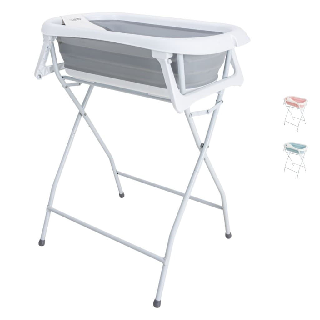 Banheira de Bebe com Suporte Dobravel Flexivel Portatil com Apoio para criança Kiddo