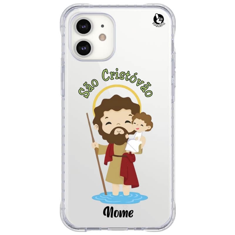 Capinha de Celular São Cristóvão Personalizada com Nome- Diversos Celulares