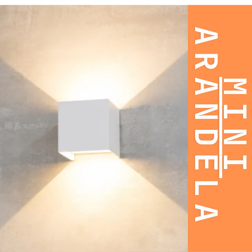 Luminária  Arandelas Mini LED 2W 3000K Facho Ajustável Branca -Kit c/2 luminárias