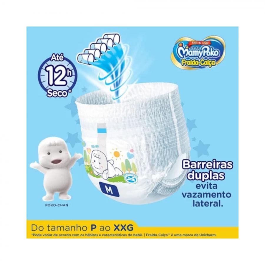 Fralda-Calca MamyPoko Premium Seca G 30 Unidades – Conforto e Protecao Respiravel para o Seu Bebe