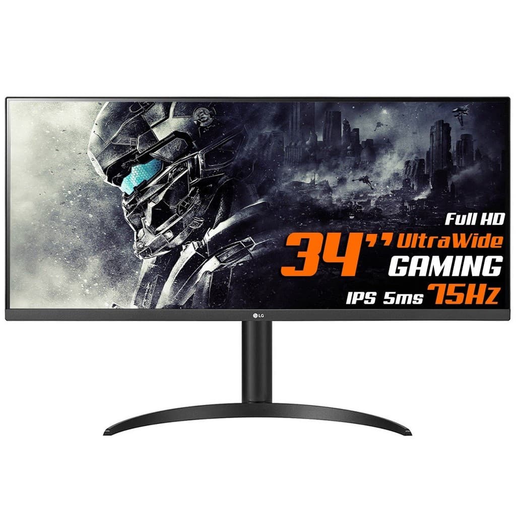MONITOR GAMER LG, 34 POL, ULTRAWIDE, FULL HD, IPS, 95% SRGB, HDR, FREESYNC, Fone Ouvido - 34WP550-B