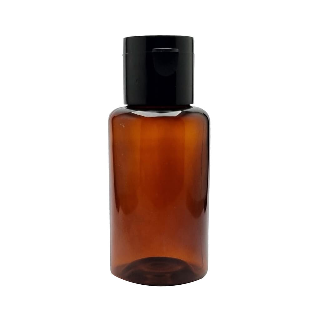 Frascos Plástico Pet 30Ml cil reto âmbar Tampa Flip Top para álcool gel, cremes, sabonete líquido e shampoo