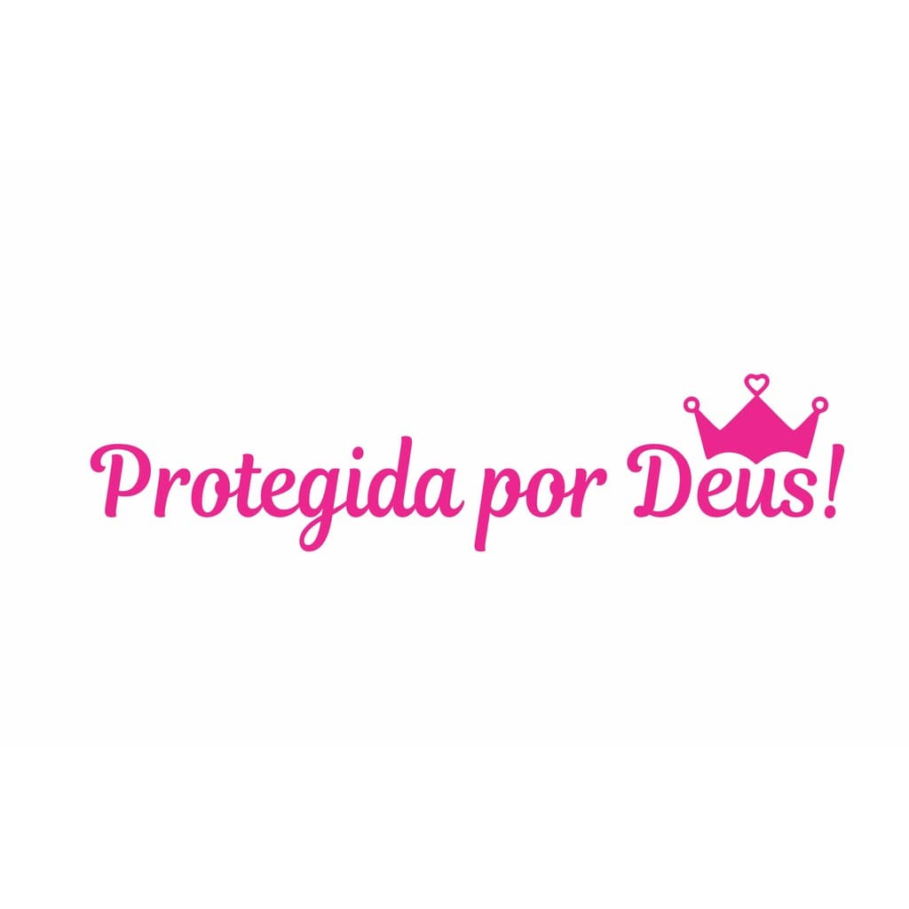 Adesivo Protegida por Deus  coroa CARRO MOTO MENINA