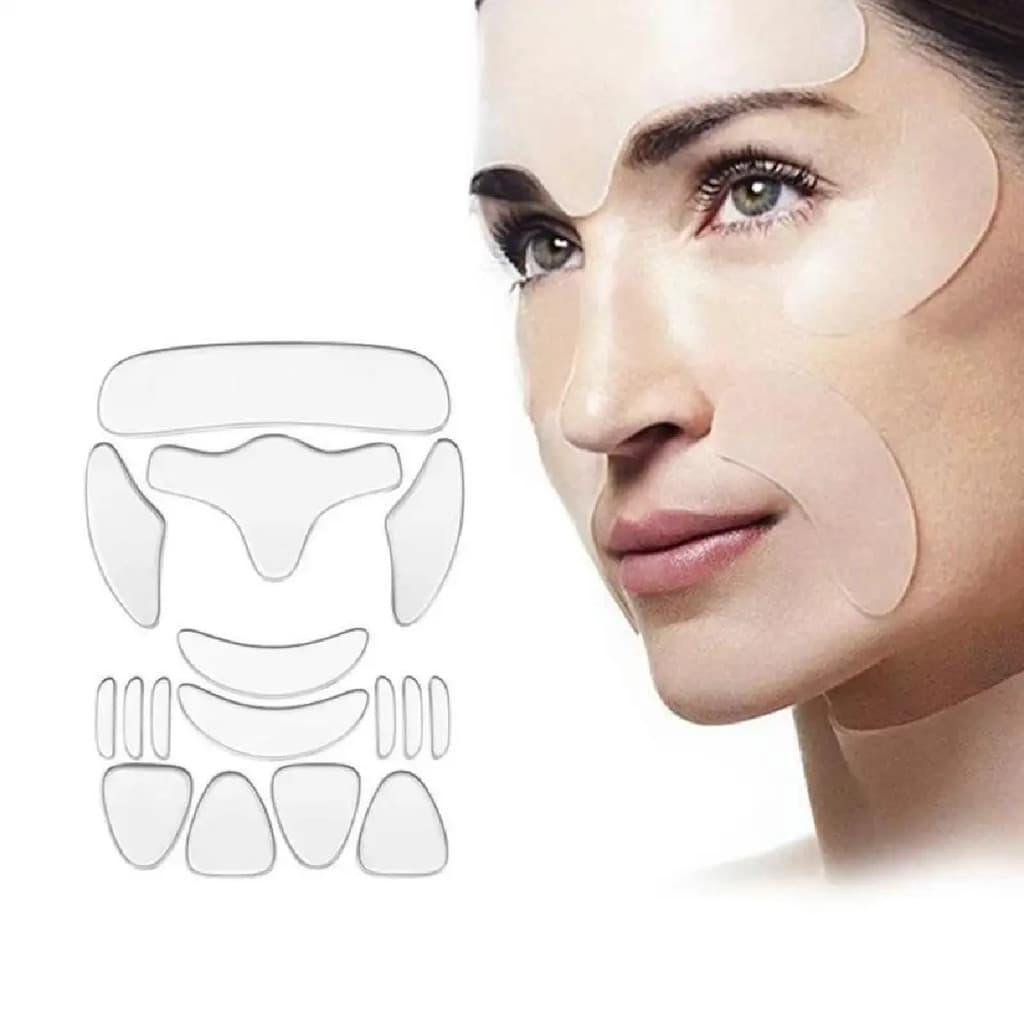 Anti-idade Rugas Patche Facial Reutilizável 16 Adesivos