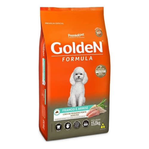 Ração Golden Formula Cachorro Adultos Pequeno Porte Frango Arroz 15kg Premium Especial Cães