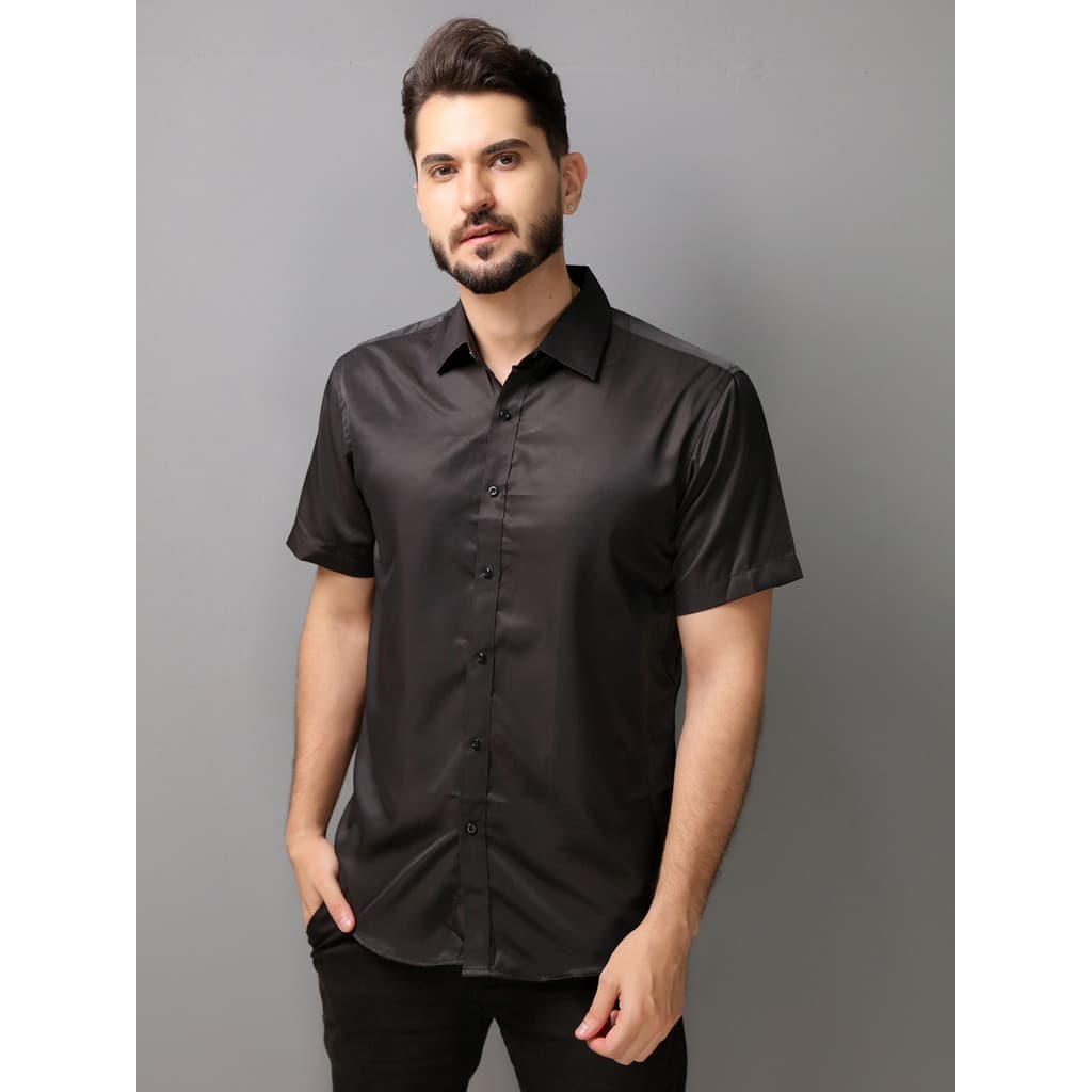 camisa social manga Curta slim fit não amassa passa fácil