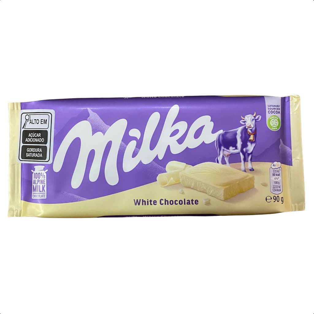 Milka White Chocolate Branco 90g Importado