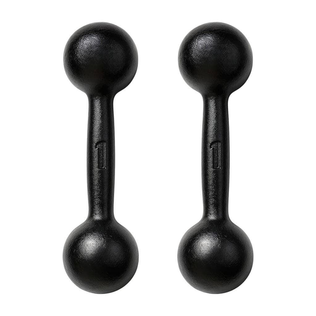 Kit 2 Halter 1Kg Cada Ferro Fundido Musculação Academia Alui