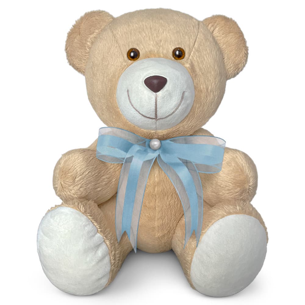 Ursinho de Pelúcia Antialérgico Articulado Com Laço 20cm  | Urso de Decoração e Lembrancinha