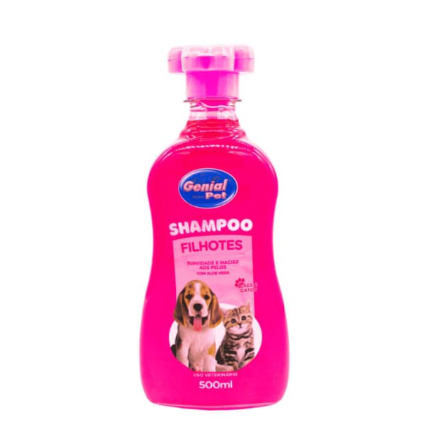 Shampoo Para Cães e Gatos 500ml - Filhotes Genial Pet