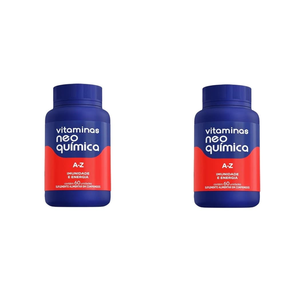Kit 2x Vitamina A-Z Imunidade E Energia 60 Cpr - Neo Química