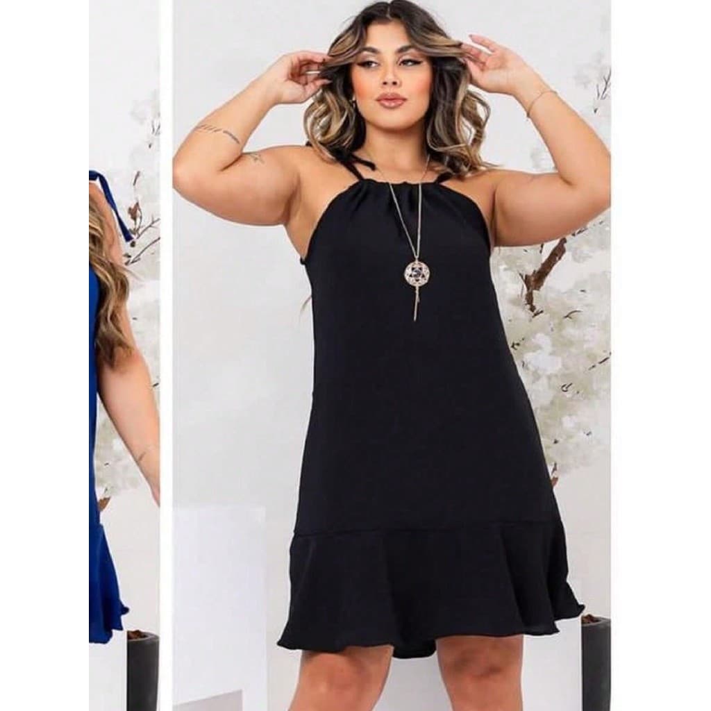 Vestido curto /  Vestido Curto Com Babado / Vestido Alcinha / Vestido Verão