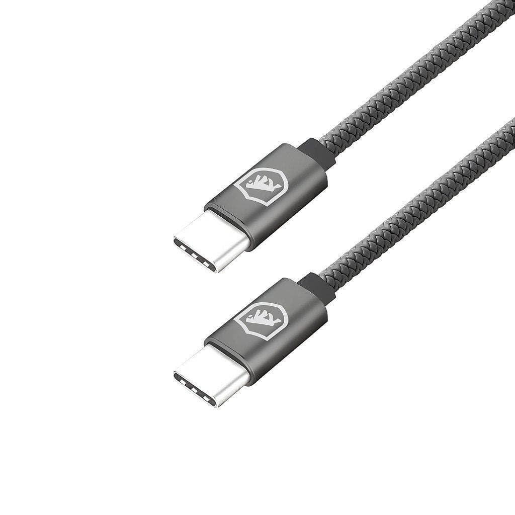 Gshield Cabo de Dados e Carregamento Rápido Symetric em Termoplástico 1,5 Metros Tipo C/Tipo C, Cinza