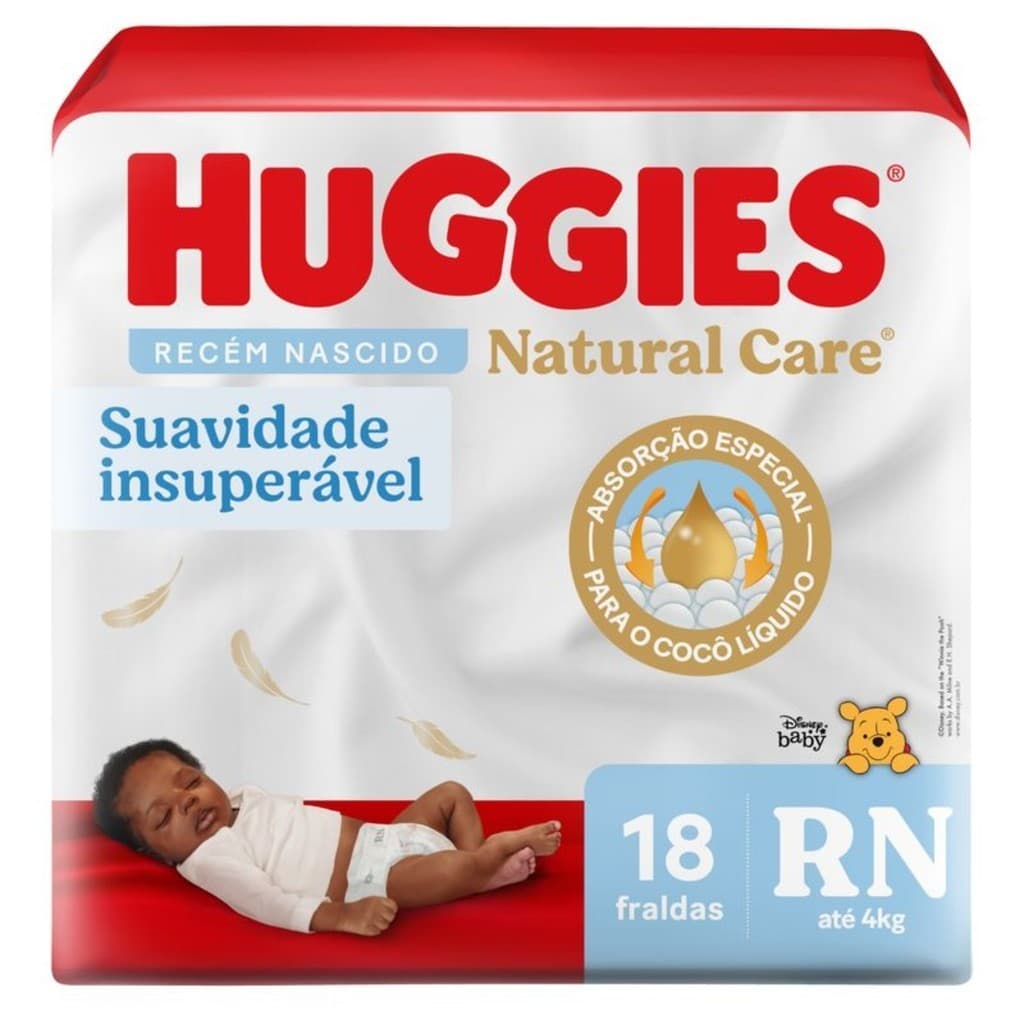 FRALDA HUGGIES SUPREME CARE JUMBO R/N 18UN
