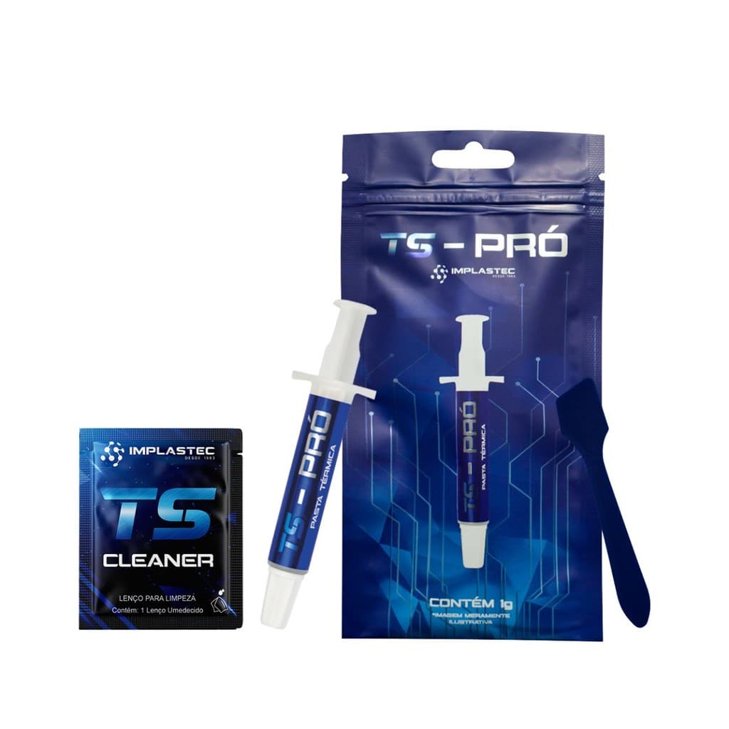 Pasta Térmica Ts-Pro Alto Desempenho Implastec 1g 6.2w/m.k Pc Processador PS3 PS4 Xbox