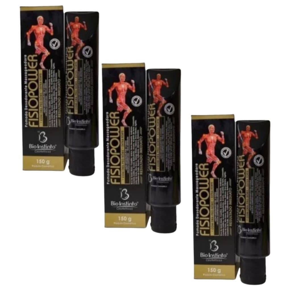 Kit 3 Pomada FisioPower Extra Forte 150G - Bio Instinto