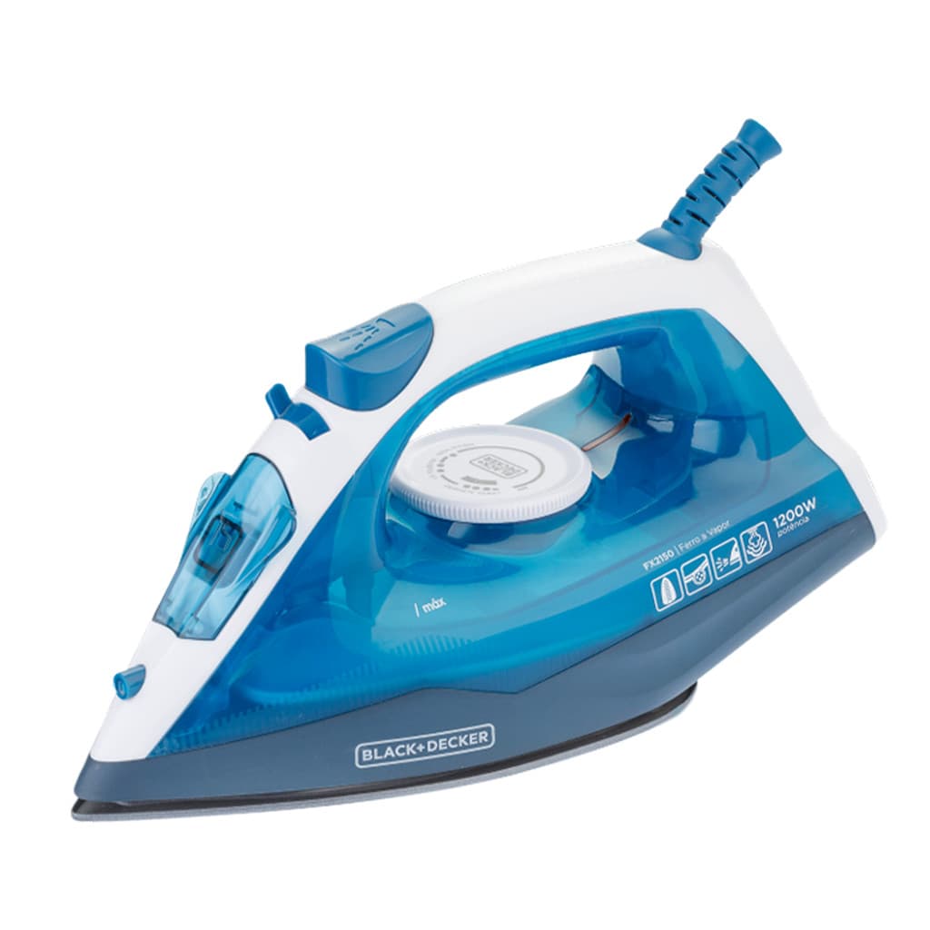Ferro Passar Roupas A Vapor Black+Decker FX2150 1200w 127v 34 Furos Base Antiaderente Spray Frontal