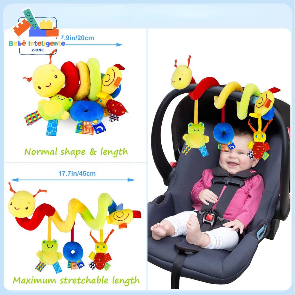 Brinquedo Bebê,Brinquedos de pelúcia Caterpillar,Ideal para Berço e Carrinho,Acalmante para Bebês,Presentes para bebês