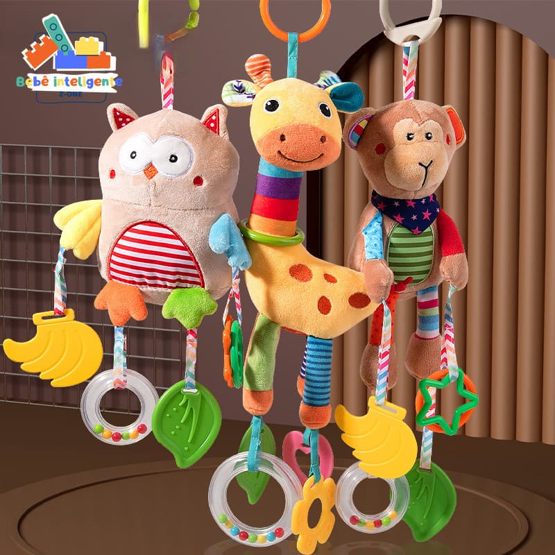 Carrinho De Bebê Recém-Nascido Pingente De Vento Cama Sino Pendurado Rattles Plush Brinquedos Calmantes