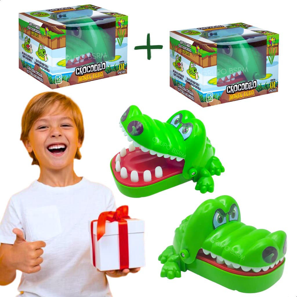 Kit 2 Brinquedo Crocodilo Morde Dedo Kit Brinquedos Criança 3 anos Infantil Jacaré Dente Dentista Presente Para Criança Menino Menina jogos Infantis Brinquedos Educativos
