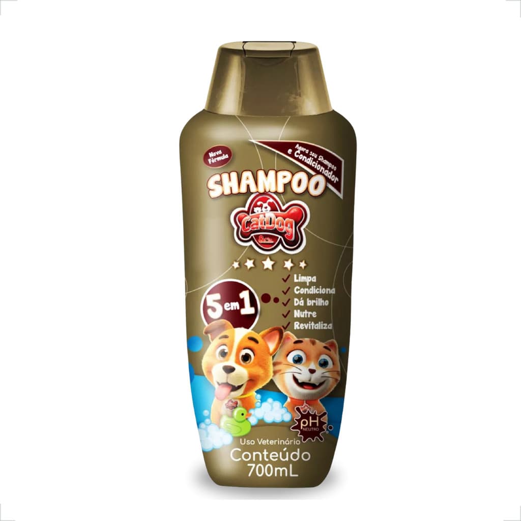 Shampoo 5 em 1 CatDog & Cia para Cães e Gatos - 700ml