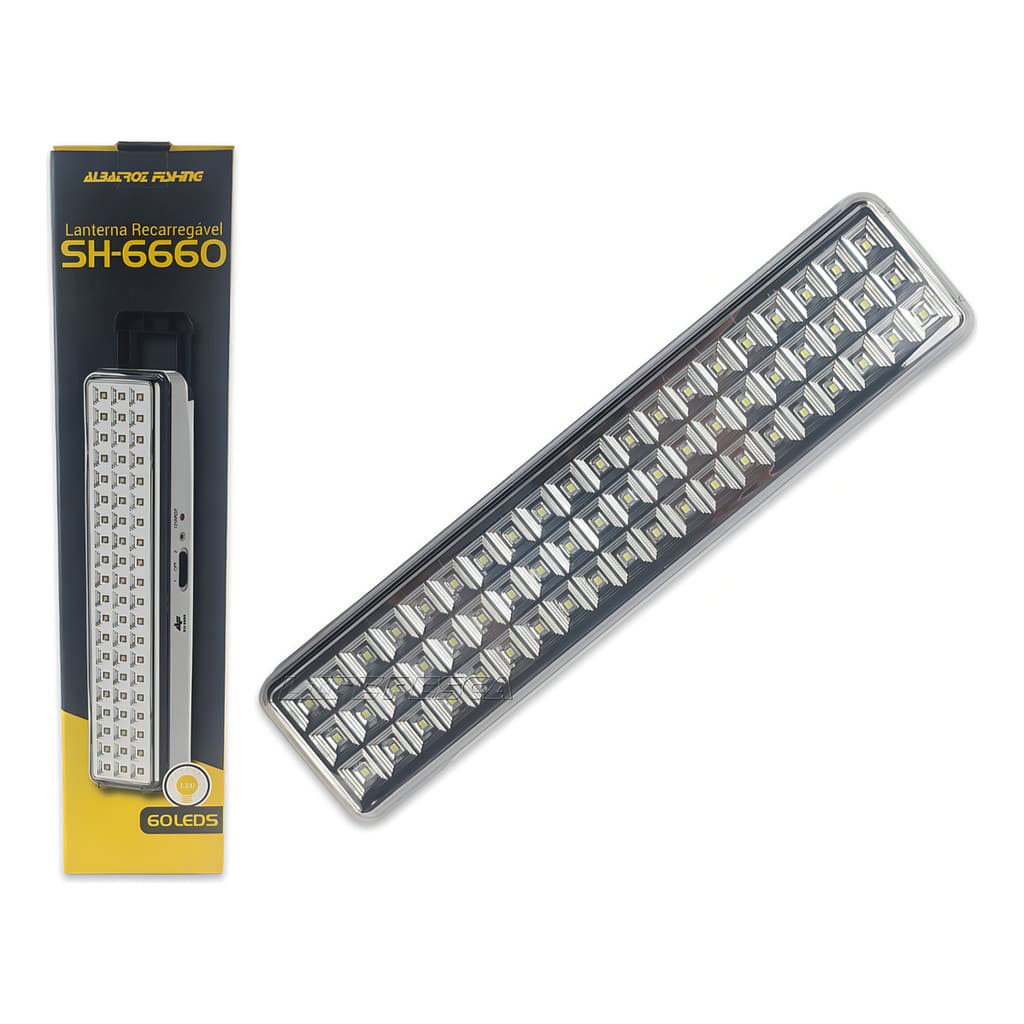 Luminária De Emergência Recarregável Com 60 Leds - 30 Leds