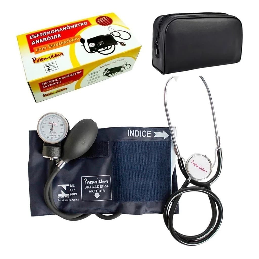 Aparelho De Medir Pressão Arterial Manual Com Estetoscópio Premium