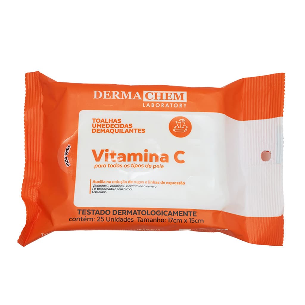 Lenços Demaquilantes Vitamina C Anti-Idade Dermachem