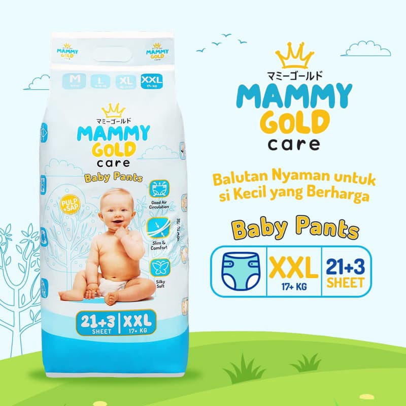 Mymy Gold Care M 34-L 30-XL 26-XXL 24/Calças De Fraldas Mmy Pampers Bayi