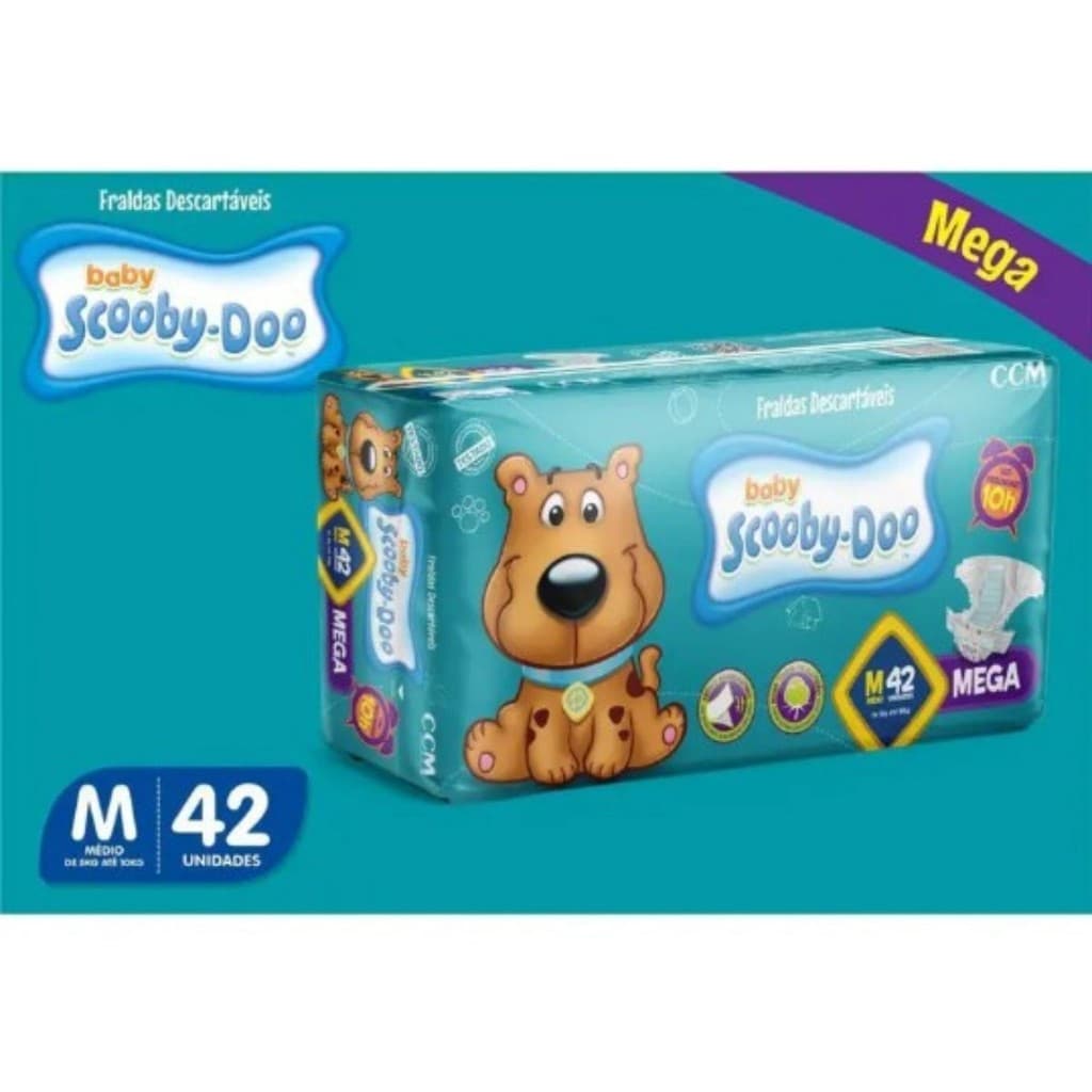 Fralda Scooby-Doo Mega M c/42 Fraldas Conforto e Proteção