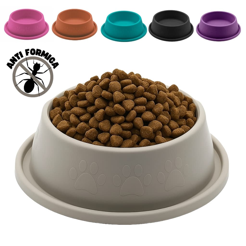 Comedouro Bebedouro Plástico Cachorro Gato Pet Anti Formiga Tigela Pote Ração 300/600/900/1500ml