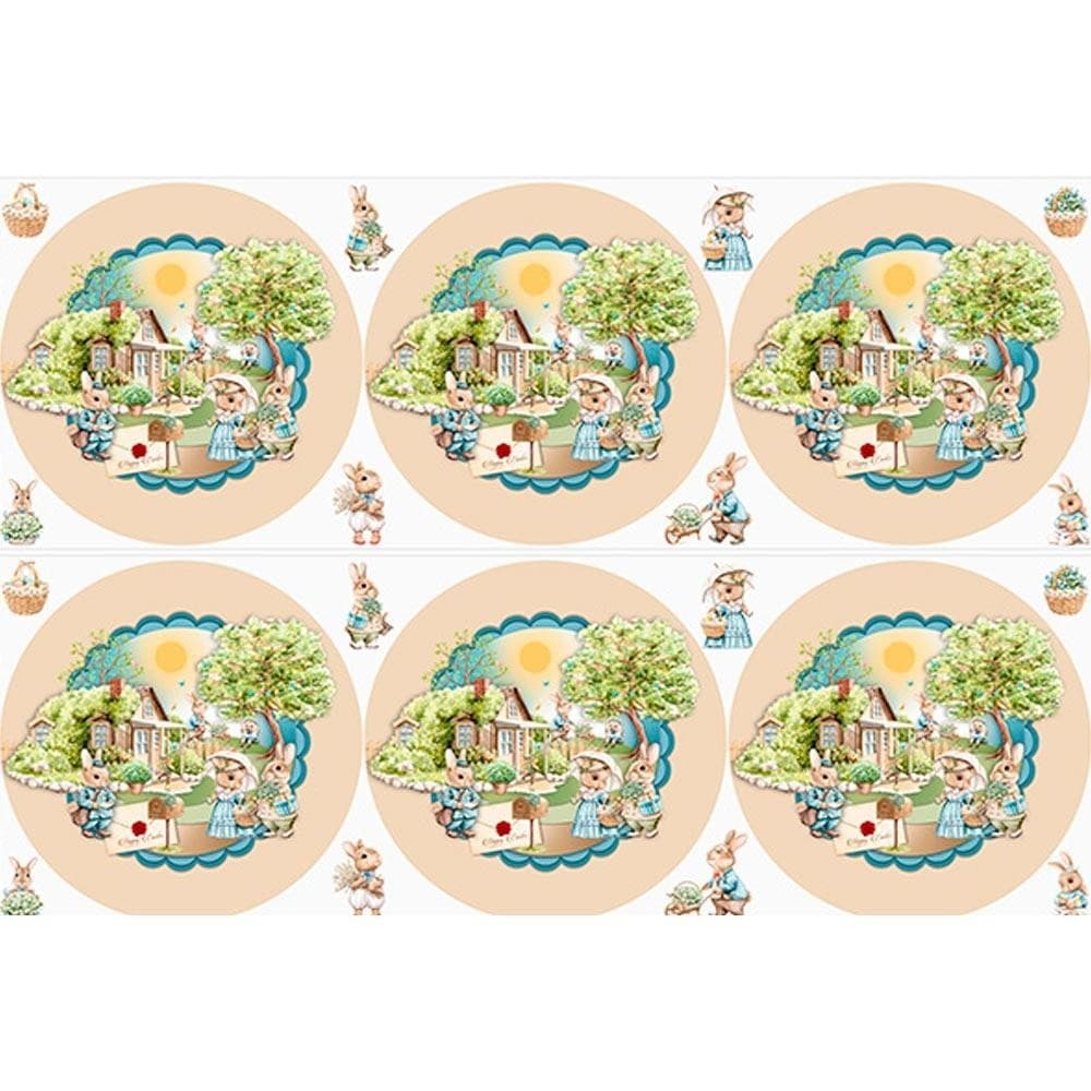 Tecido Estampado Para Patchwork - Storia Stampa Páscoa : Jogos Sousplat Bege (0,50x1,50)