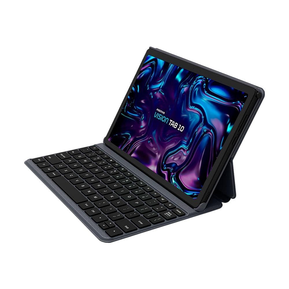 Tablet Positivo Vision Tab 10 + Capa Teclado – 4GB RAM 128GB Octa-Core Android 13 Wi-Fi 4G – Tela 10,1" HD IPS  – Preto