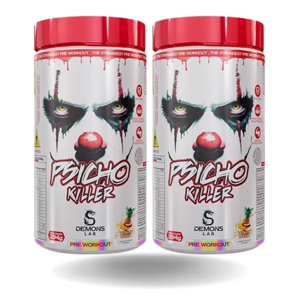 Kit 2 Unidades Pré Treino Psicho Killer 294g Demons Lab