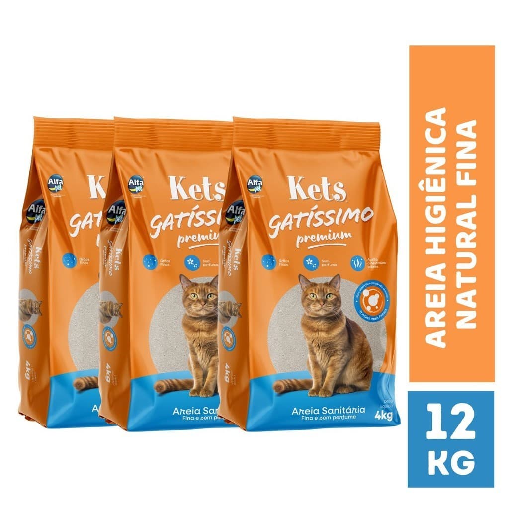 Areia Sanitária Premium Atacado Kets Gatissimo para Gatos
