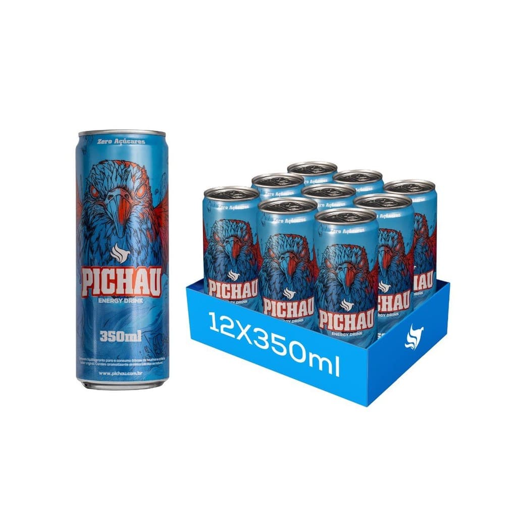Pack Energetico Pichau Zero, 350ml, Com 12 unidades
