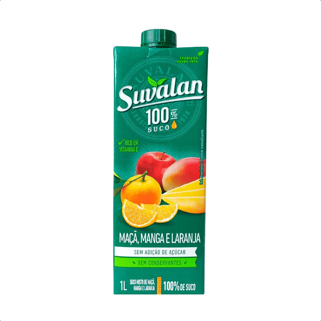 Suco Suvalan Maçã Laranja E Manga 1L Sem Adição De Açúcar