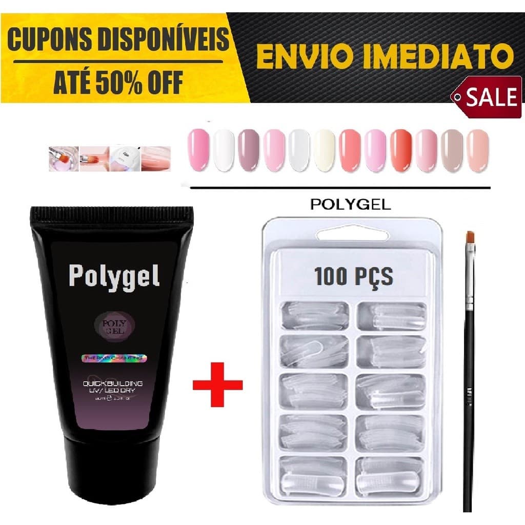 Kit Poligel Kit Manicure Completo De Extensão Rápida Gel Construtor | Envio Imediato