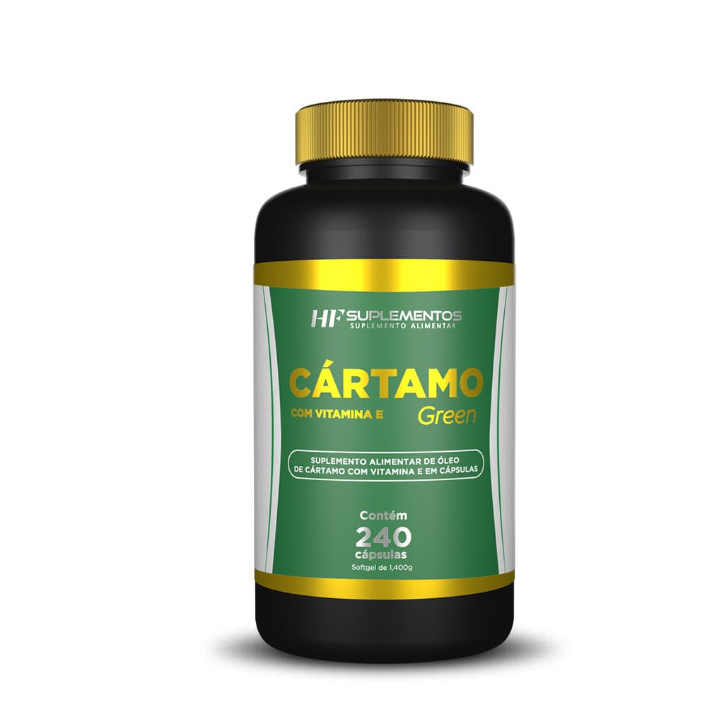 CARTAMO COM VITAMINA E EM 240 Cápsulas  – Suplemento Natural para Vitalidade e Bem-Estar – HF SUPLEMENTOS