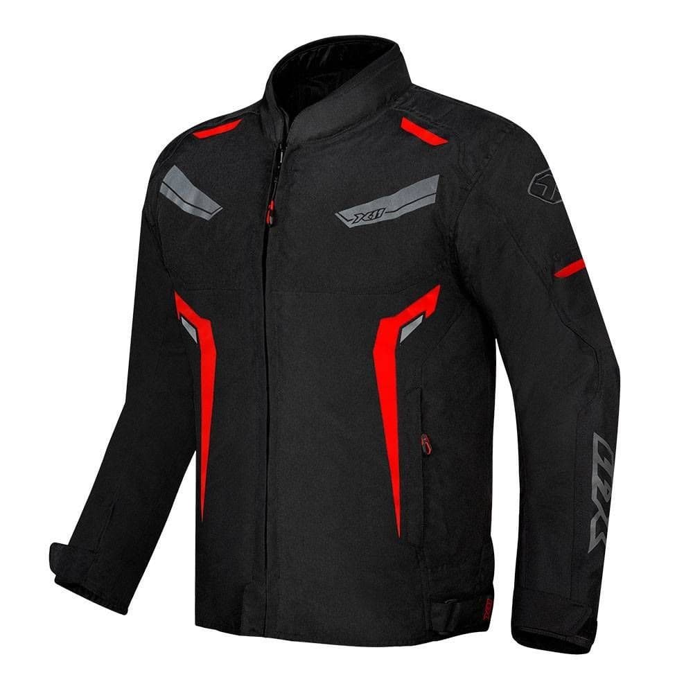 Jaqueta X11 One Sport Masculina Preta com Vermelho com Proteções
