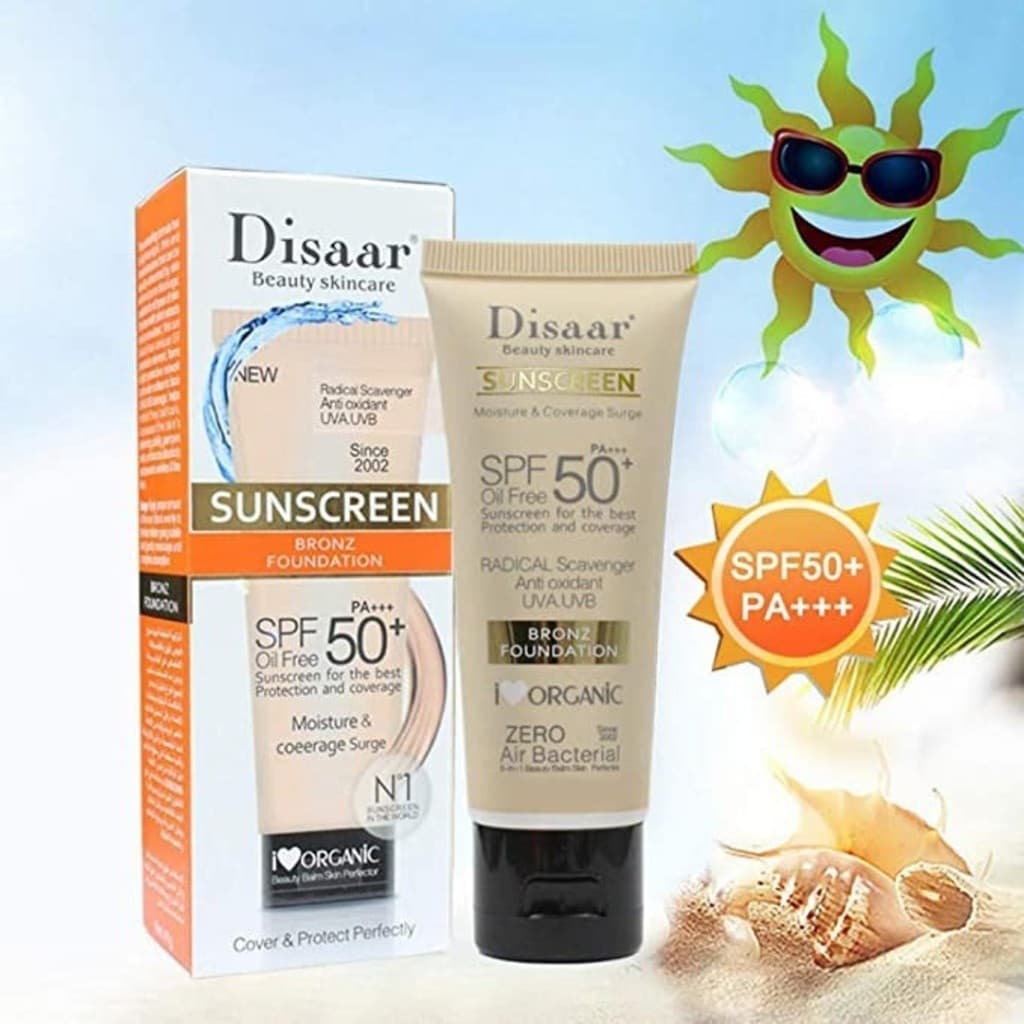 Protetor Solar Disaar Organico Com Cor Oil Free Fator 50