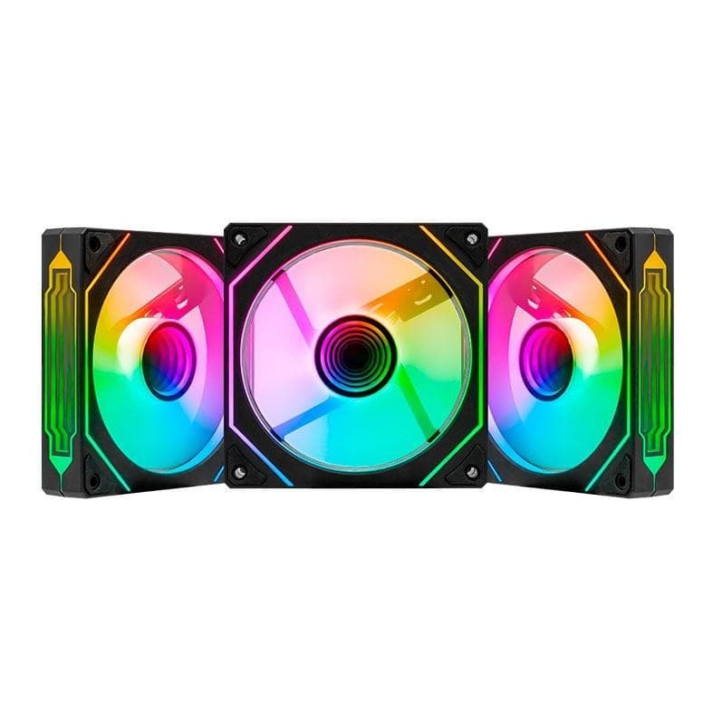 Kit Ventoinhas Pichau Wave P1, ARGB, 3x120mm, Preto, PG-WPRGB-BK01