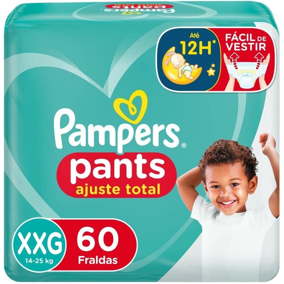 Fralda Calça Pampers Pants Ajuste Total XXG 60 unidades