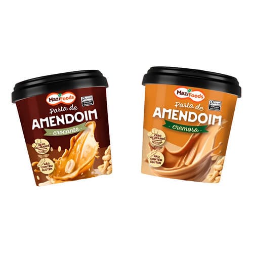 Combo Pasta De Amendoim Cremosa/crocante Natural E Saudável